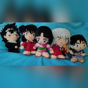 NWT InuYasha Crew Plushy Dolls 7" Height